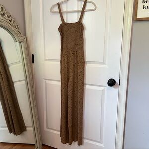 Abercrombie & Fitch Brown & Black Sleeveless‎ Smocked Romper Jumpsuit Size S